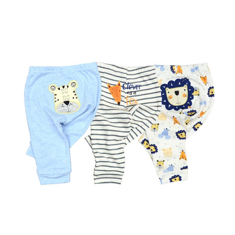 3PCS Neugeborenen Hosen Cartoon vier jahreszeiten Baby 100% Baumwolle Weiche Mädchen Hosen Baby Jungen hosen Hosen 0-24M 12M