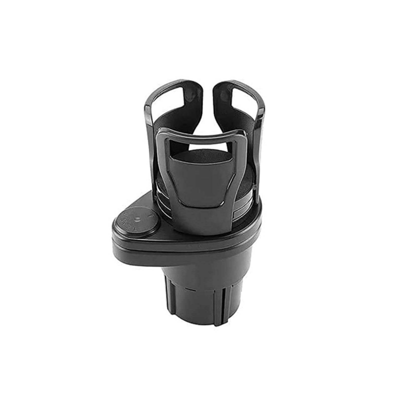 Multifunktionaler, verstellbarer 2-in-1-Autositz-Getränkehalter, Auto-Getränkehalter, Expander-Adapter für Wasser matte schwarze