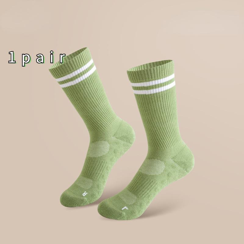 Größe 35-39 Damen Mid-Rise Yoga Socken Pilates Dispensing Rutschfeste Socken Sohle Springen Gymnastik Sportsocken One-size grün