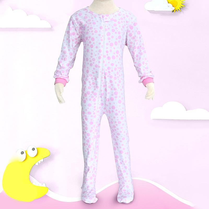 Baby Kinder 2 bis 7 Jahre alt Einteiliger Strampler Langarm 100% Baumwolle Kleidung Reißverschluss Jungen und Mädchen Kleidung Pyjama Strampler 110 dargestellt