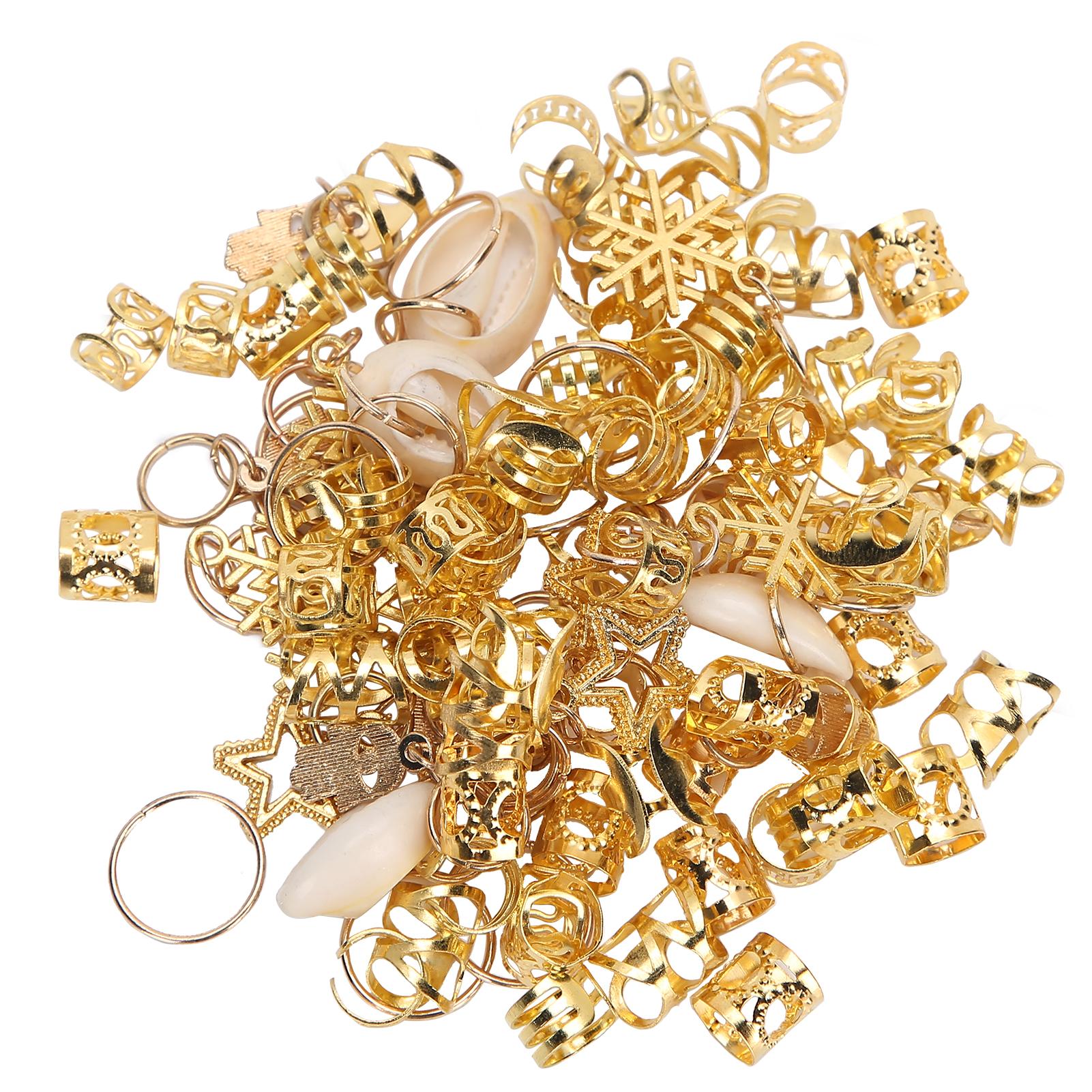 110 stücke Haar Zopf Ringe DIY Dreadlocks Anhänger Haar Zopf Clips Haar Dekoration Zubehör