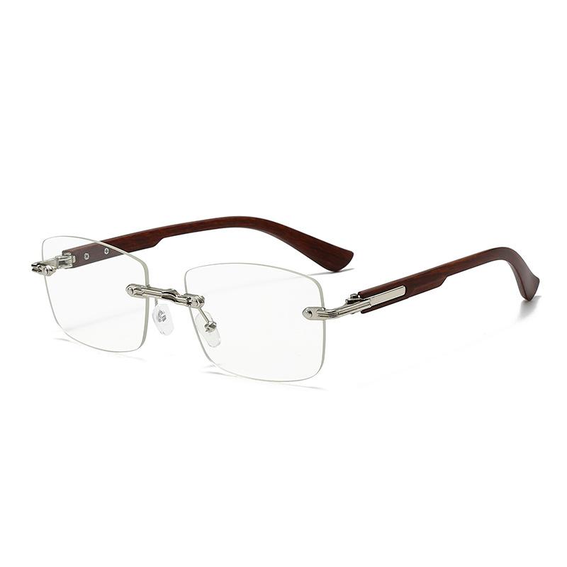 Randlose Vintage Square Sonnenbrille Damen Herren Rechteck Sonnenbrille Weiblich Oval Brillen Oculos De Sol für Männlich Weiblich Brillen MULTI