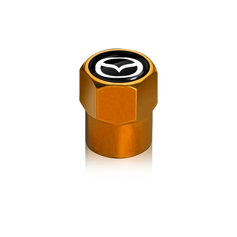 4 Stück Auto Ventilkappenkappen Abdeckung Wasserdicht Autostyling Autozubehör Für Mazda 3 Alexa 3 5 CX-3 CX-4 CX-5 CX-7 CX-9 Axela 6 RX8 7 MX3 MX5 Mazda gold