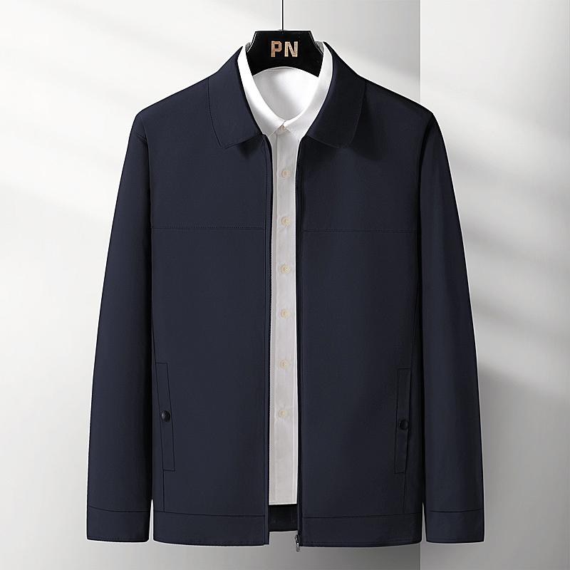 Herrenmäntel Neue Business Casual Jacken Neue Frühlingsmäntel Lässige Herbstjacken Herren Einfache Unifarbene Jacken Herren Anzugjacken Herren XXS navy blau