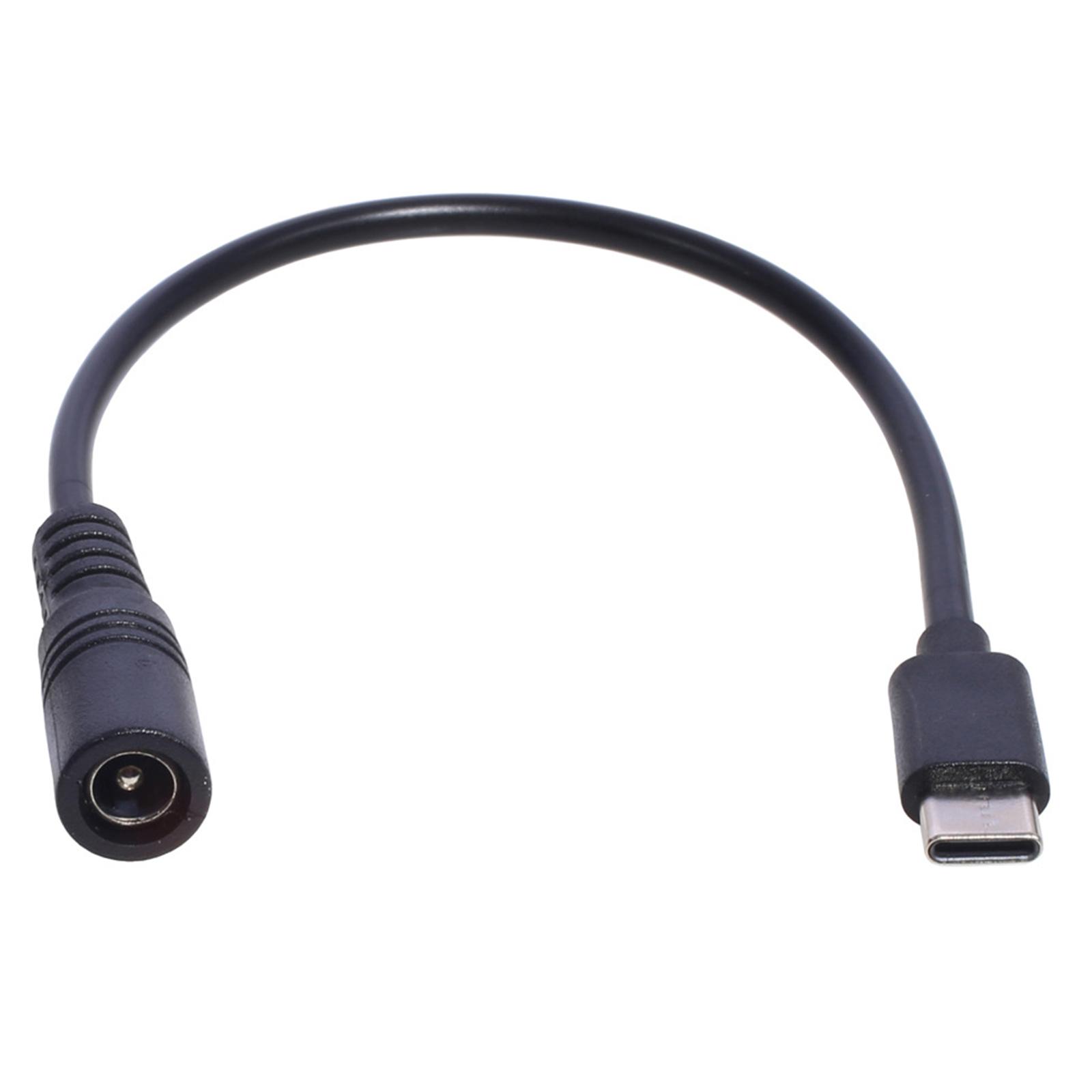 DC 5.5x2.1mm Buchse auf USB Typ C Stecker Strombuchse Verlängerungs Ladekabel Ladekabel Adapter (5.5x2.1mm auf Typ C)