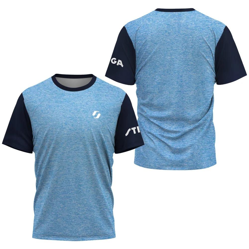 Herren Sport T-Shirt Tischtennis Schnelltrocknend Atmungsaktiv T-Shirt Tischtennisverein Trainings-T-Shirt Badminton Tennis T-Shirt S
