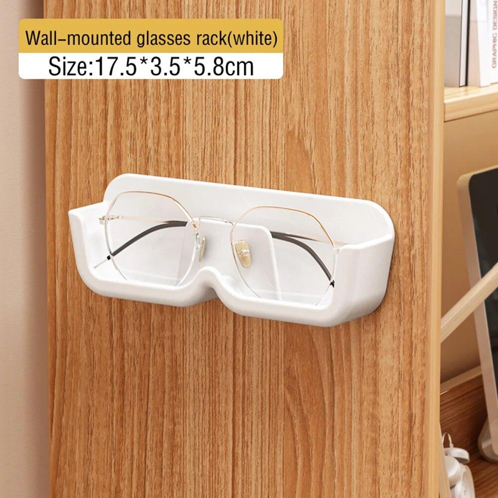 Gläser Display Halter Schrank Gläser Lagerung Box Wand montiert Sonnenbrille Lagerung Rack Sonnenbrille Hause Aufräumen weiß