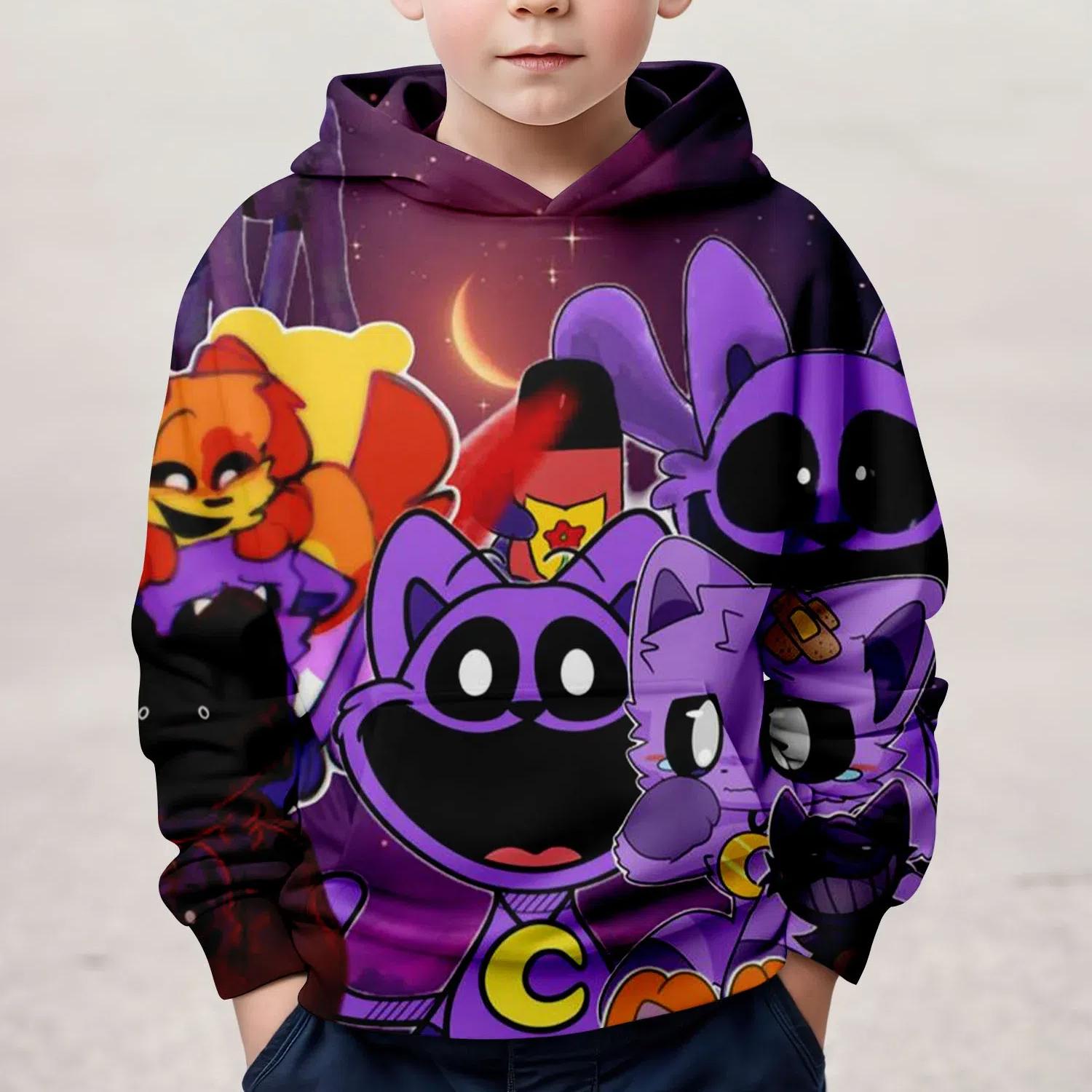 3D-gedruckte Poppy's Play Time Hoodies Kinder Boutique Kleidung 2024 Frühling Freizeit Hoodie Kinderkleidung Herbst Baby Sweatshi 160CM