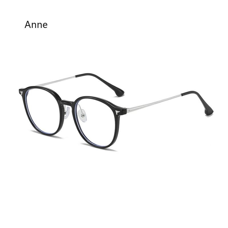 Korea Runde Teegläser Rahmen Damen Kein Make-up Mode Blaulichtfilter Brille Herren Kontrastierend Niedlich Dekorative Brille Brille
