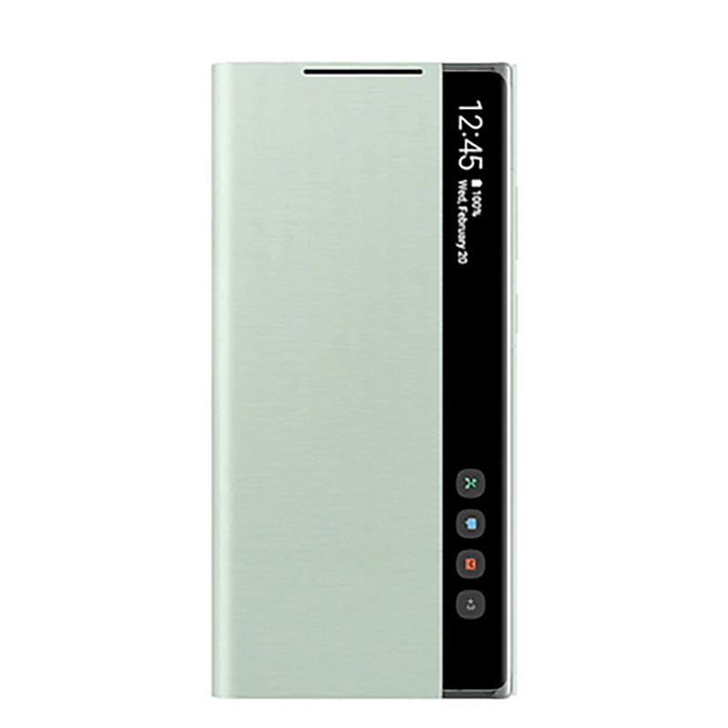 Spiegel Smart View Flip Case Für Samsung Galaxy Note 20 Note20 Handy LED Hülle S-View Hüllen For Galaxy Note 20 grün