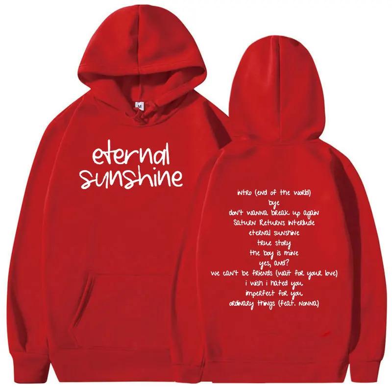 Ariana Grande Eternal Sunshine Neuer Kapuzenpullover M rot