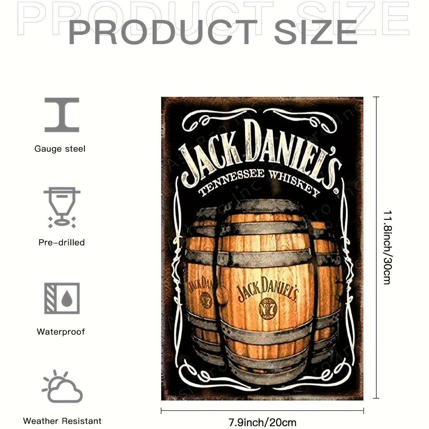 Vintage Whiskey Blechschild - 12x8 Zoll Schwarz Retro Whiskey & Bier Wandkunst für Bar, Pub, für Man Cave, Spirituosenladen Dekor 20x30cm(7.8x11.8inch)