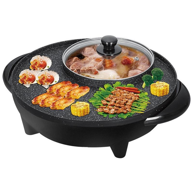Multifunktionale Antihaft-Elektrokochtopf zum Kochen, Braten und Frittieren, große Haushaltskapazität