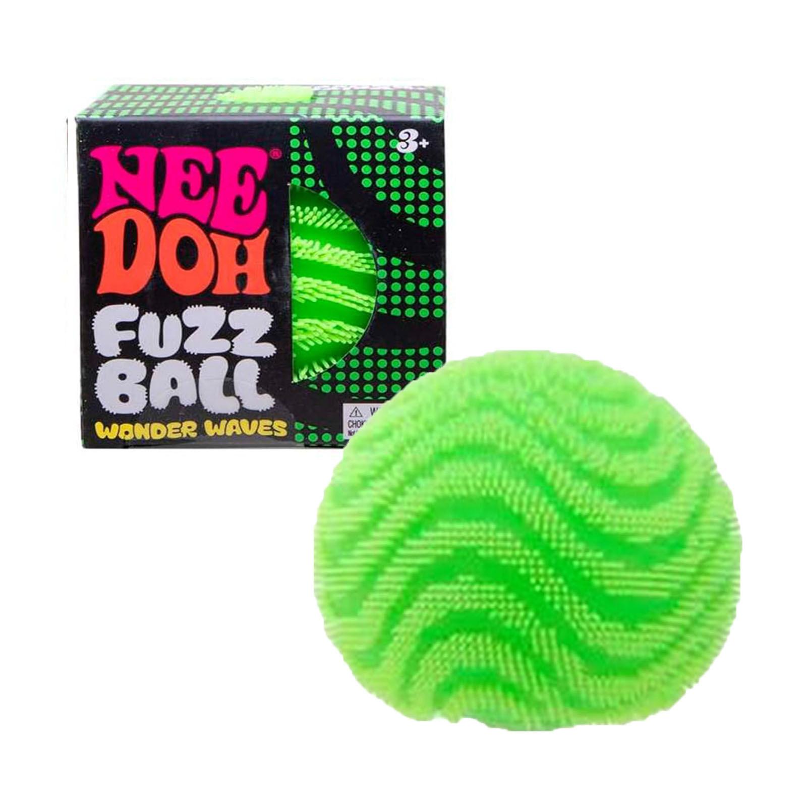 Schylling Nee Doh Fuzz Ball Wonder Waves Sensorisches Quetschspielzeug Texturiertes Stressabbau Fidget Ball für Erwachsene Kinder grün