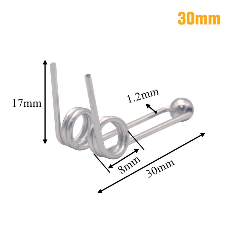 2Pcs Draht Durchmesser 1,2 Mm Lockenstab Ersatz Doppel Rückkehr Torsion Frühling Haar Lockenstab Zubehör 30mm