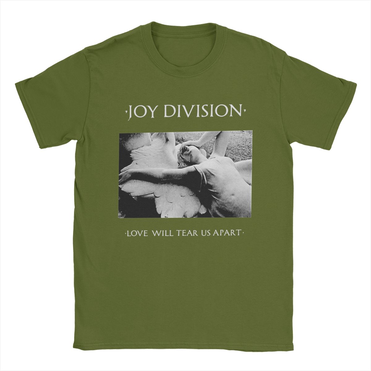 Joy Division Us Apart T-Shirts Herren Reine Baumwolle Vintage T-Shirts Rundhals T-Shirts Kurzarm Kleidung Übergröße XXXXL armee grüne