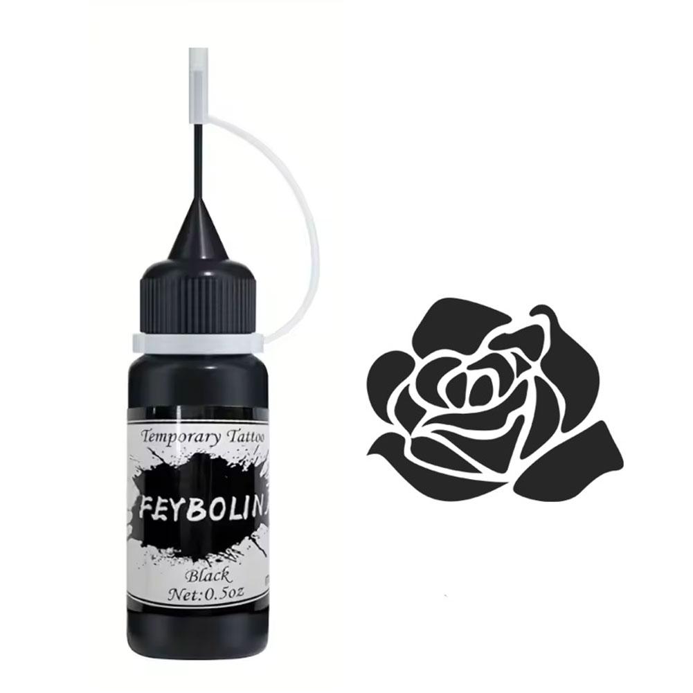 Henna Tattoo Gel Schweißfest Temporär Lang Anhaltend Körperkunst Farbe Wasserdicht DIY Alle Hauttypen schwarz