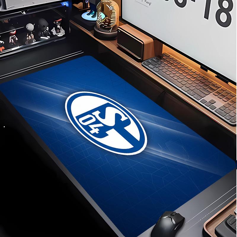 Schalke 04 Fußballmuster Mauspads Nicht?Rutschfestes Gummi-Basis Gaming-Mauspad Für Schreibtisch Büro Zuhause 40cmx90cm(15.7x35.4inch)