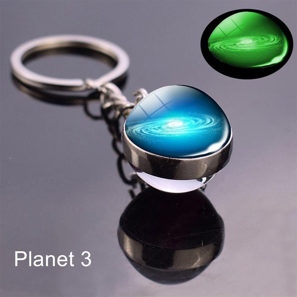 Sonne Glühender Mond Galaxie Glaskugel Nebel Planet Schlüsselanhänger Schlüsselanhänger Sonnensystem Leuchtend Planet 3