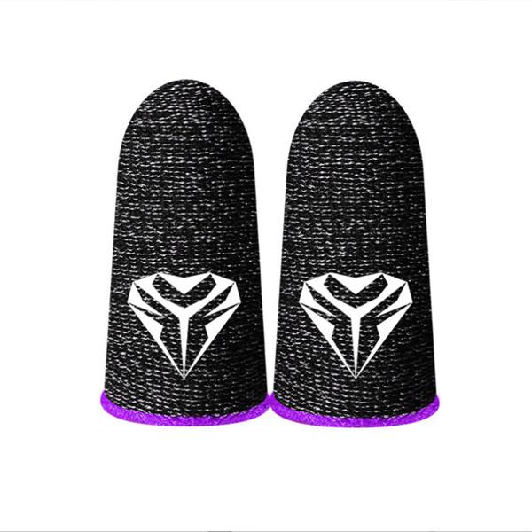 1 paar Gaming Finger Sleeve Atmungsaktive Fingerspitzen Für PUBG Mobile Spiele Touchscreen Fingerlinge Abdeckung Empfindliche Mobile Touch violett