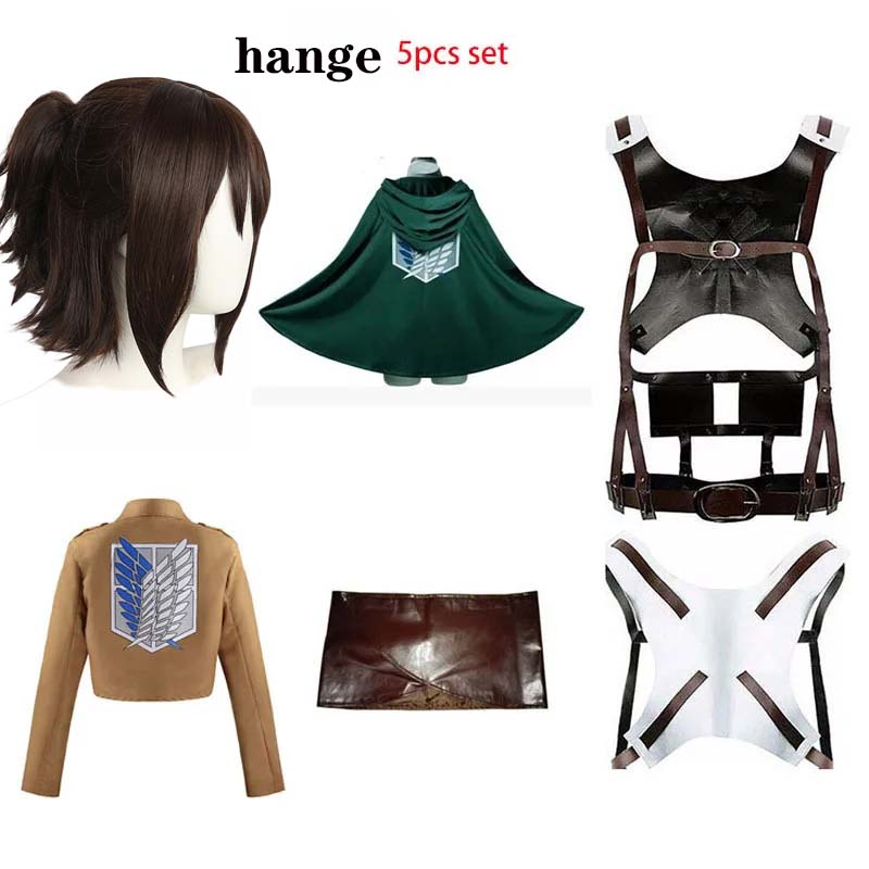 Cosplay Anime Levi Ackerman Mikasa Ackerman Cosplay Kostüm Eren Jäger Outfits Hange Zoe Cosplay Kostüm Aot Komplettset XL