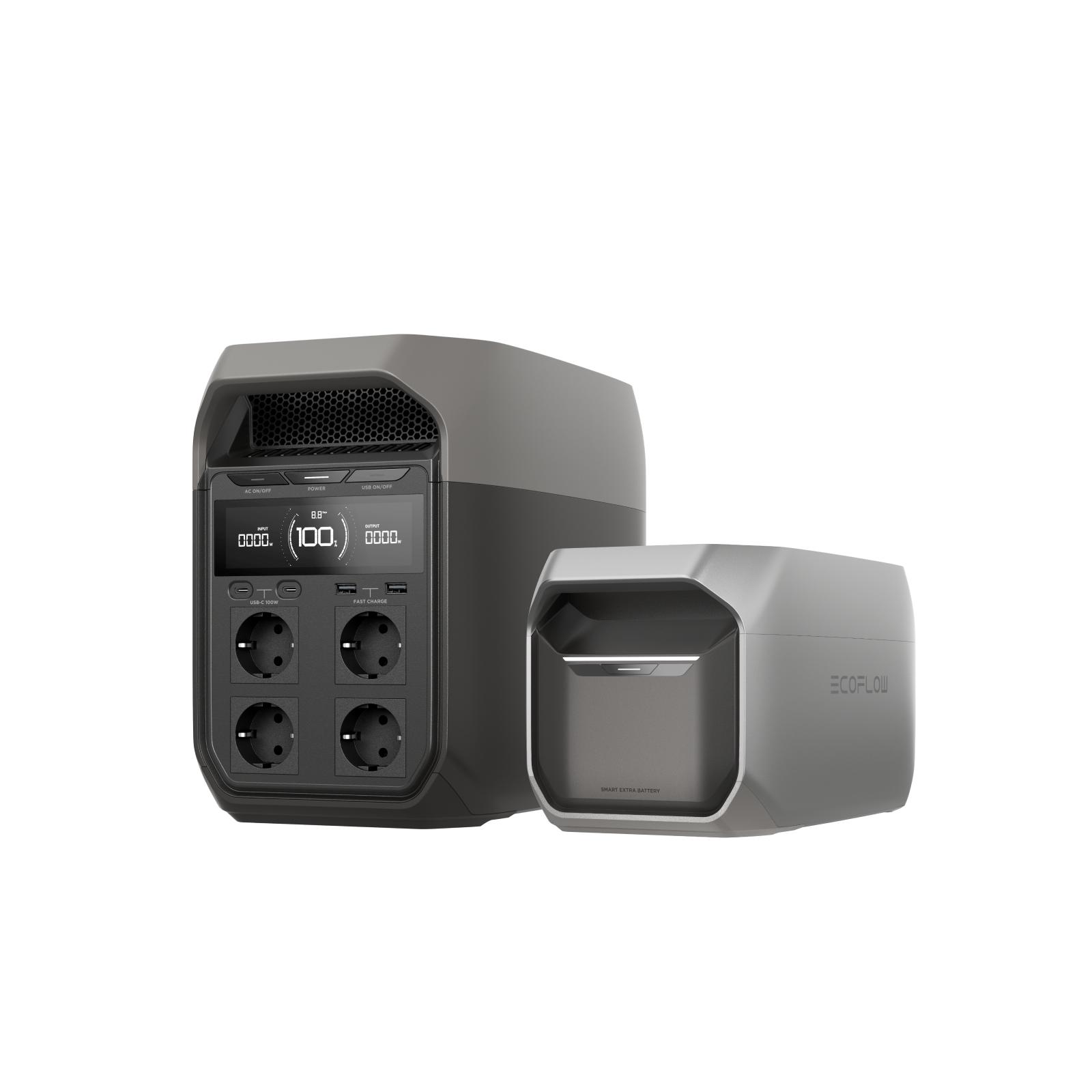 EcoFlow Delta 3 Portable Powerstation mit intelligentem Zusatzakku 1.024 Wh, LiFePO4 Erweiterbarer Akku, für Notfälle, Wohnmobil, Camping