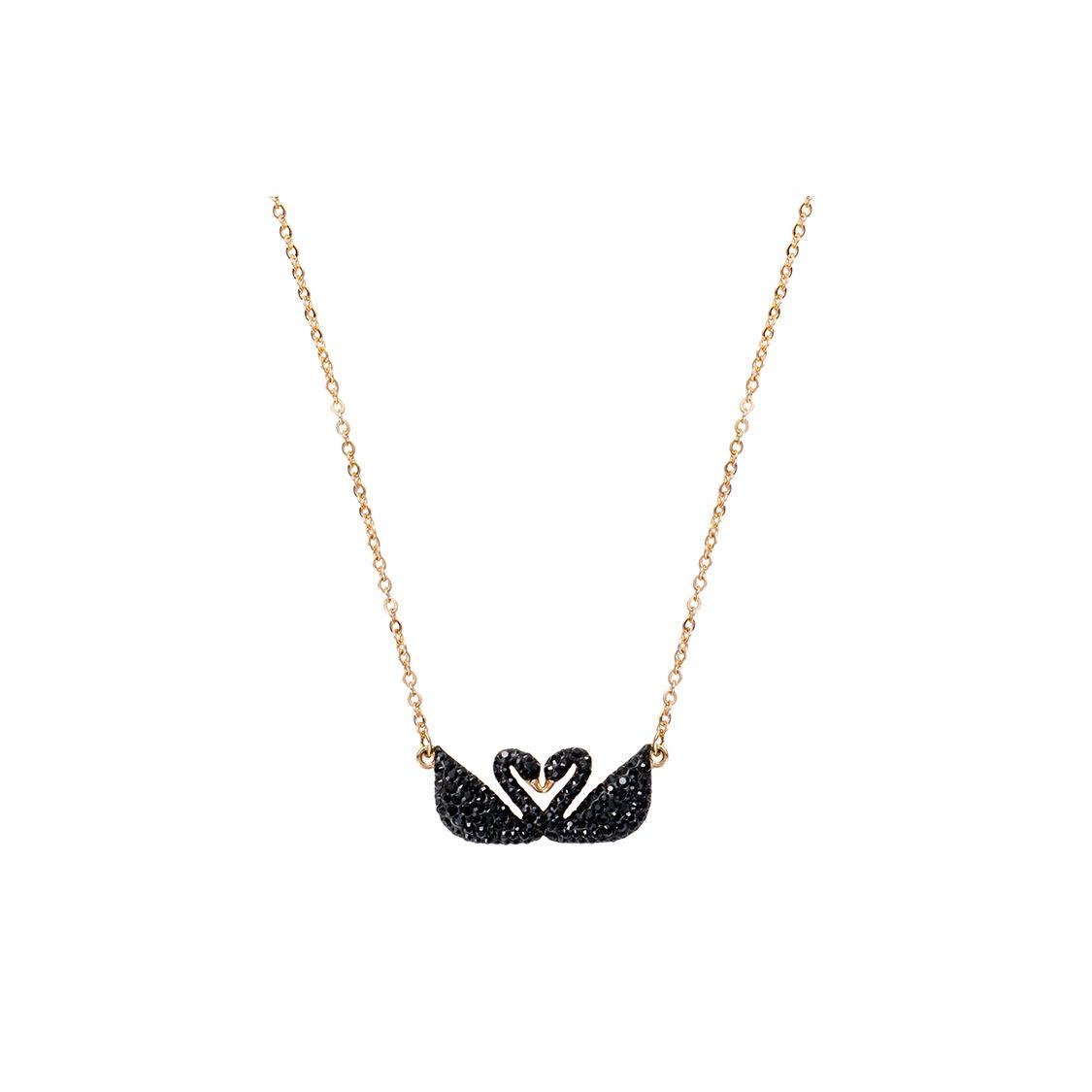Swarovski Schwan Romantisch Doppelter Schwarzer Schwan Kristall Halskette Damen Halskette 5296468 Shopping Bag