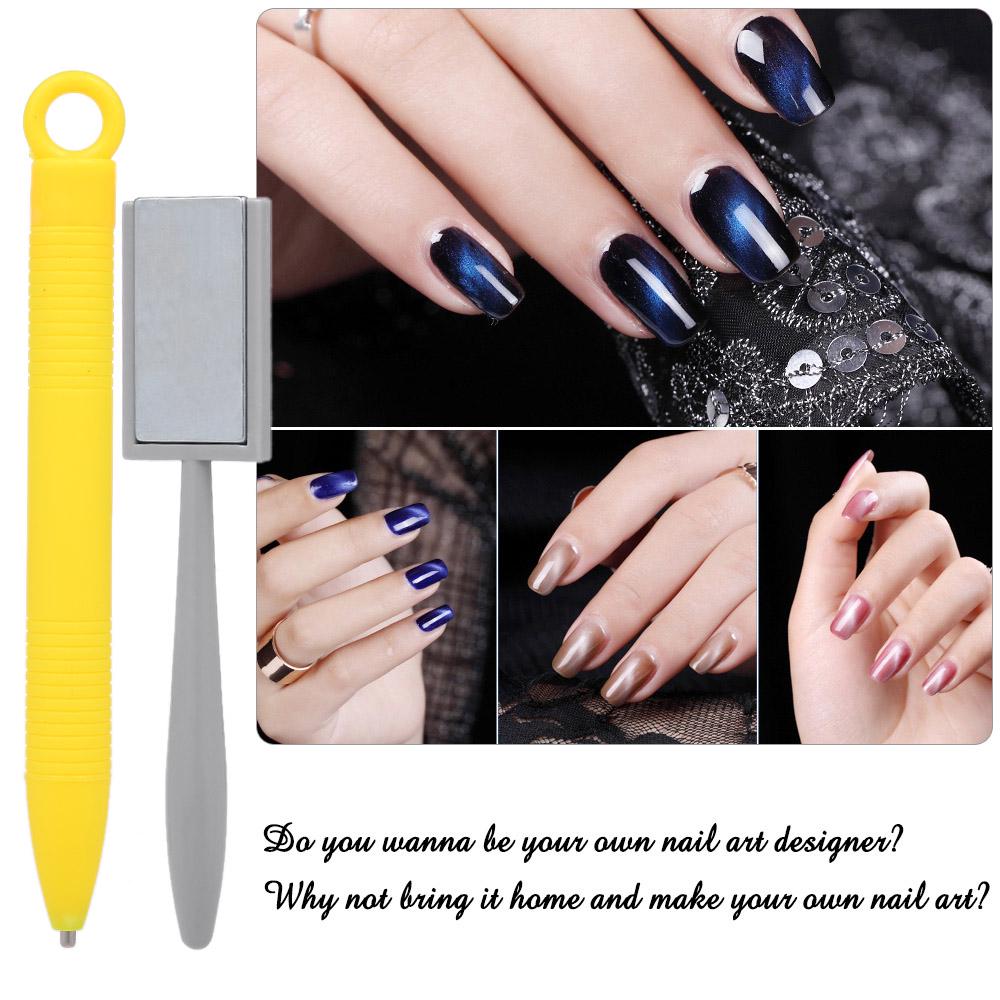 12-teiliges 3D-Magnetstift-Set, magnetischer Katzenaugen-Stift, vertikaler Stift für UV-Gel-Nagellack, Magical N