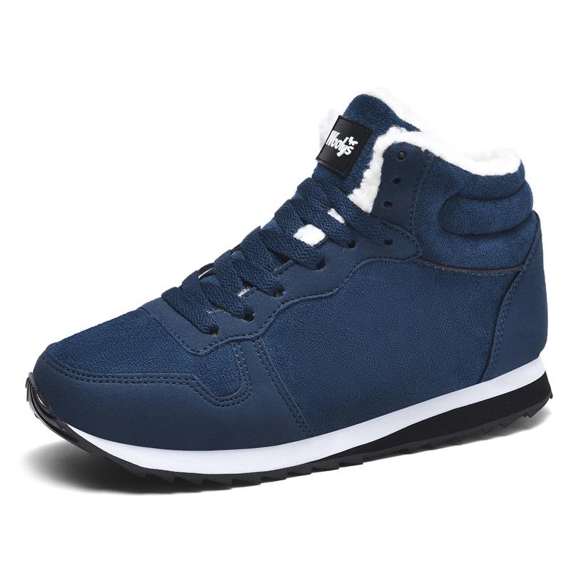 Schnee Stiefel Männer Casual männer Stiefel Männlichen Winter Schuhe für Männer Im Freien Männer Schuh Wanderschuhe Mann Militär Männer der Arbeit Schuhe Schuhe 44 blau