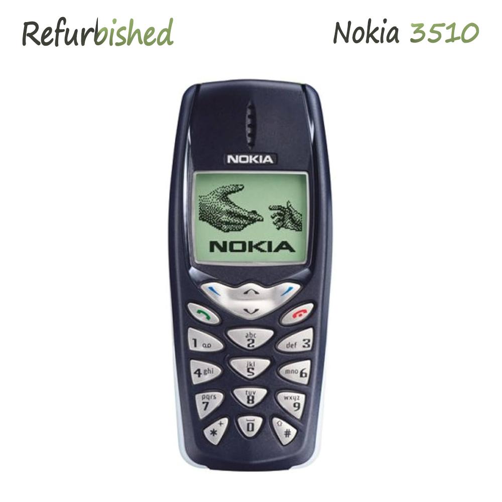 Generalüberholtes Nokia 3510 GSM 900 / 1800 Entsperrtes Mobiltelefon mit 1 SIM Simple Set schwarz