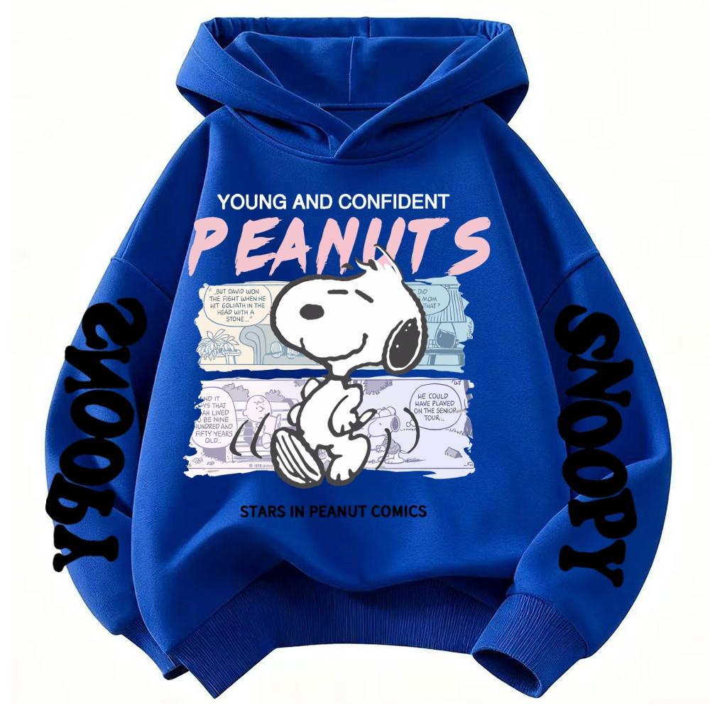 Herbstmode Kinder-Hoodies, Coole Snoopy-Cartoon Jungen- und Mädchen-Hoodies, Lässige Kinderbekleidung Oberteile 110 blue