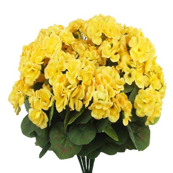 Künstliche Begonien, Bündel, wiederverwendbar, für Hochzeiten, Partys, Dekoration, Kunstblumen, künstliche Begonien, für Zuhause, Innenbereich, Garten, Veranda, Dekoration gelb