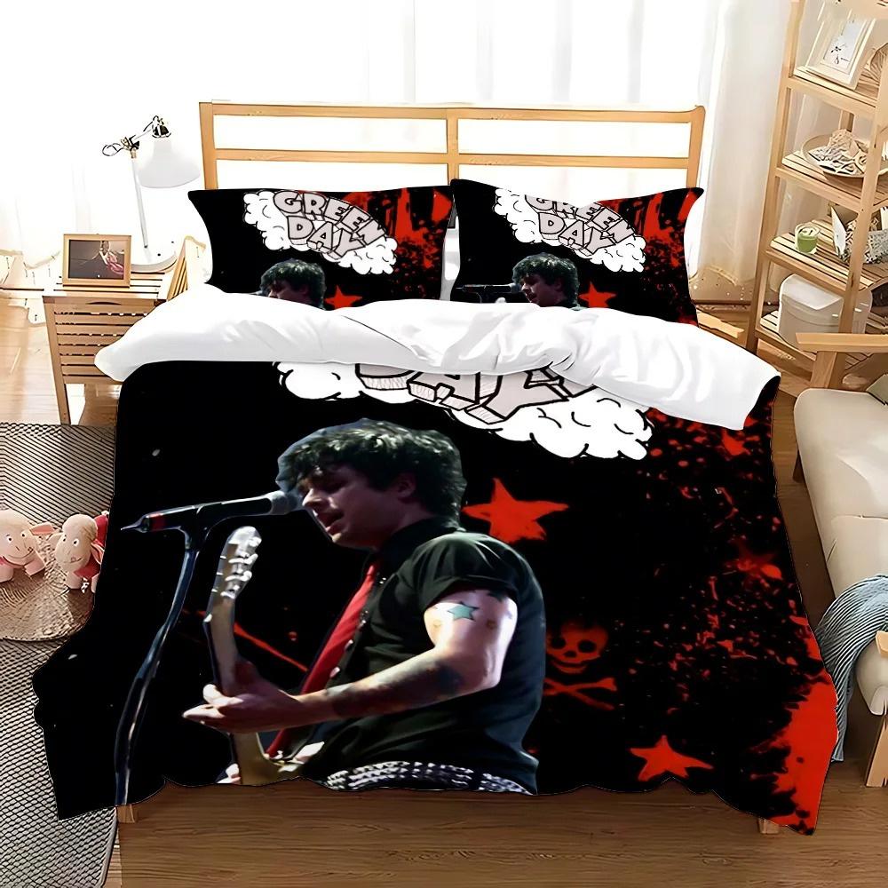 Green Day American Idiot Bettwäsche Kollektion Einzelbett Twin Bett Vollbett Queen Size Bett King Size Bett Kollektion Schlafzimmer für Erwachsene Kinder Bettbezug Kollektionen Mit Bettwäsche 200X200cm-3pcs
