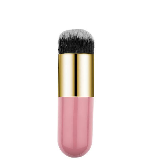 Pinsel Chubby Pier Creme Make-up Pinsel Foundation Flachpinsel Kosmetik Maskerade rosa