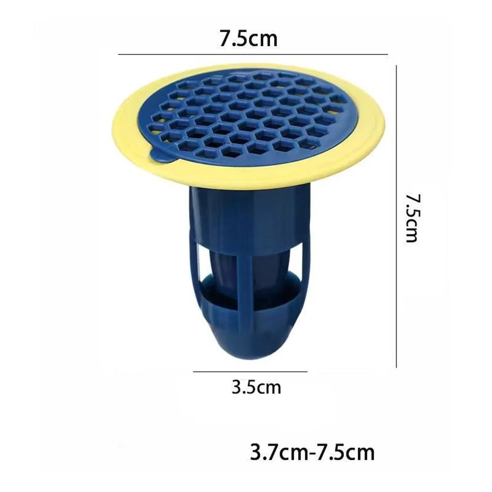Silikon Bad Dusche Boden Sieb Kern Küche Bad Wasser Ablauf Filter Abdeckung Stecker Falle Siphon Waschbecken Deodorant blau
