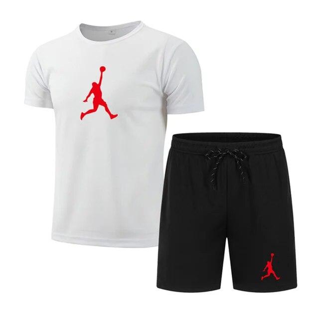 Sommer Beliebte männer T-shirt + shorts Anzug Männer Sport Anzug Druck Lässige Mode Kurzen ärmeln T-shirt Set Männer jogger Anzug Set 6XL