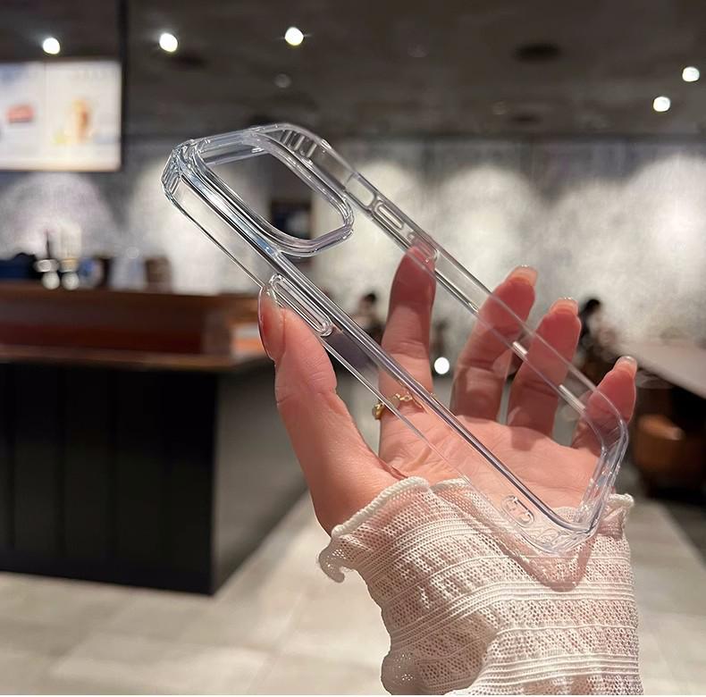 Sturzsichere transparente Acrylhülle für iPhone 15 mit großem Loch, kompatibel für iPhone 12, 14, 16 und 17 iPhone 12Mini