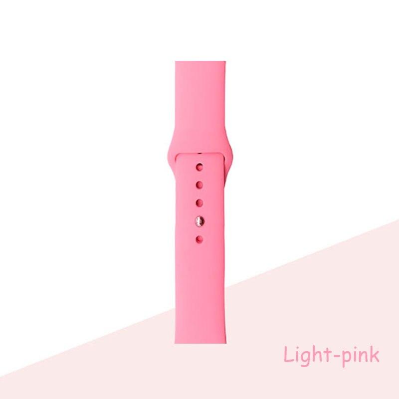 Silikonarmband für Apple Watch Armband 44 mm 40 mm 38 mm 42 mm Armband für Apple Watch Band Correa für Iwatch Series7 6 Se 5 4 3 38 40mm ML pink