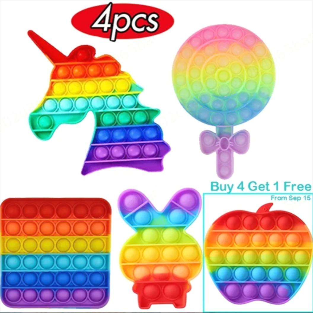 Push Bubble Fidget Sensorisches Spielzeug Autismus Besondere Bedürfnisse Stressabbau Dekompressionsspielzeug blau