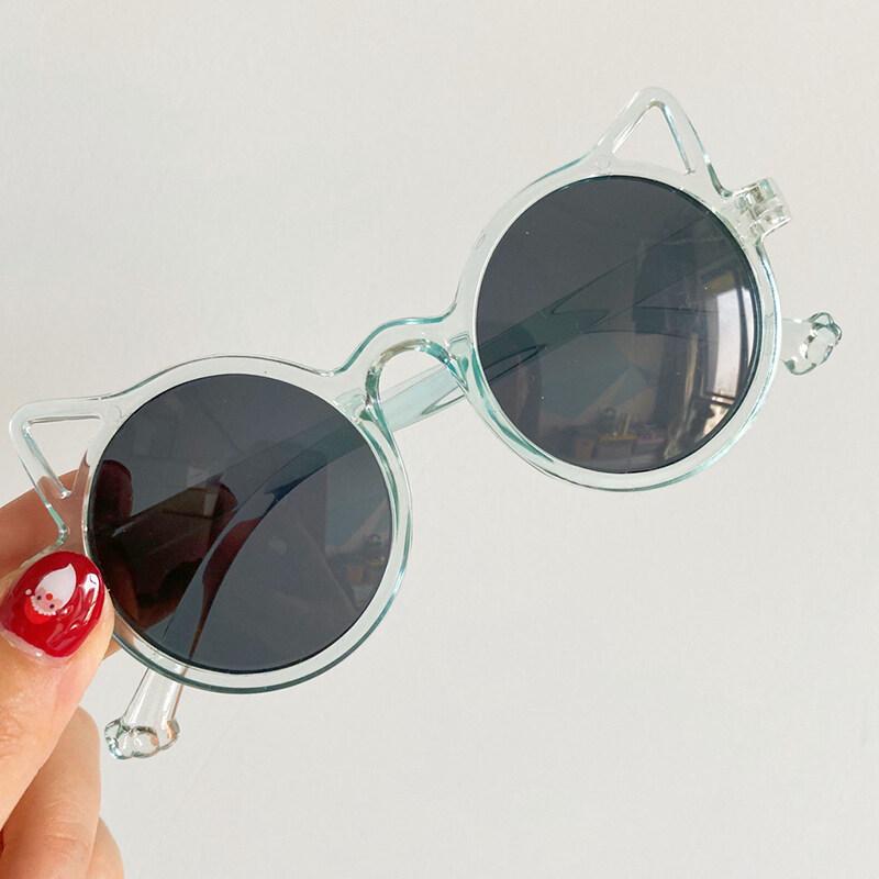 Neue Kinder-Sonnenbrille Mode Katzenohren Sonnenbrille Neue Sonnenbrille Kinderbrille nicht polarisiertes Modeaccessoire blau