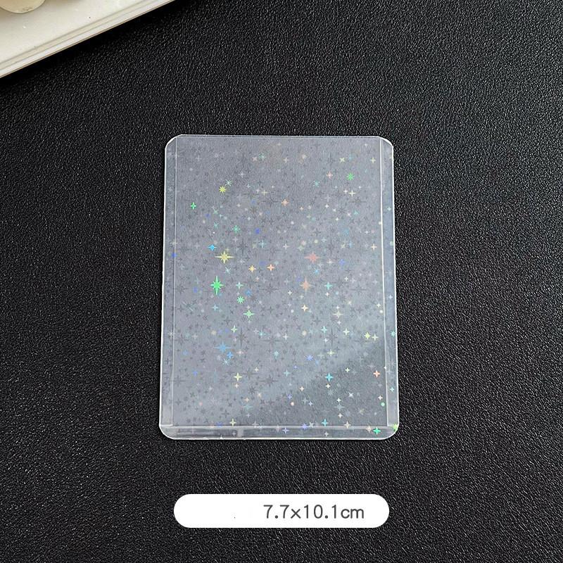 10PCS Kartenhalter Foto Schöne Hülle Bunte Laser Transparente Kunststoff Kartenhalter Pop Star Foto Fall