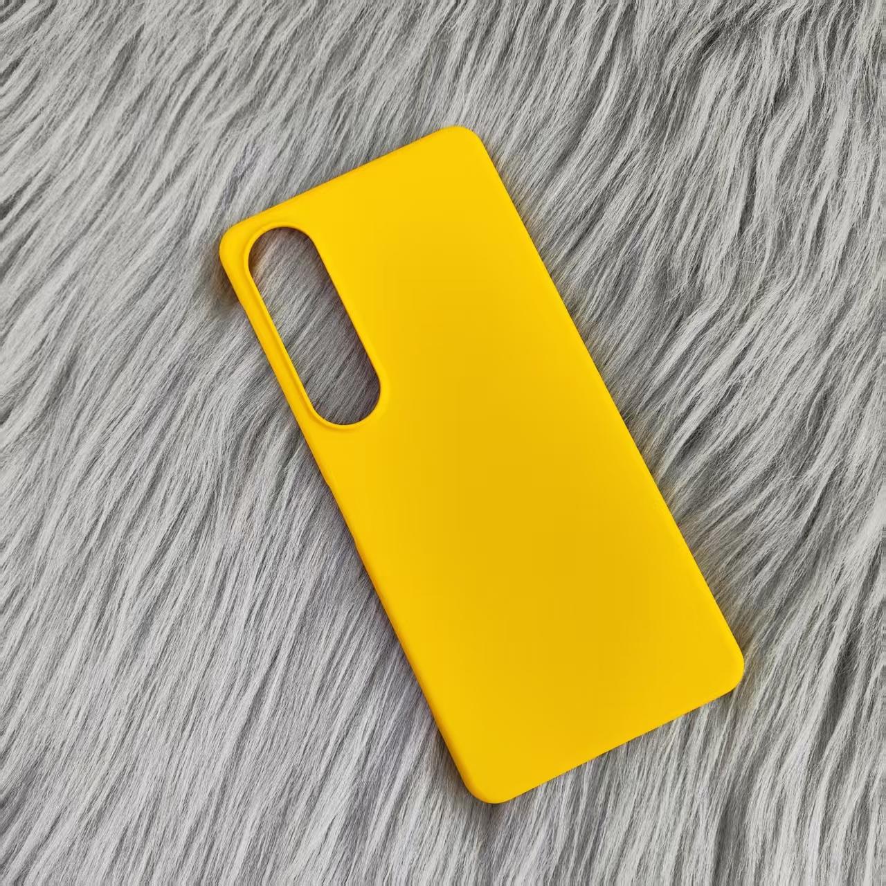 Ultradünne Matte Hart-PC-Handyhülle Für Sony Xperia 1 VII 10 V IV 5 III 1 V 10 III IV Stoßfest Einfarbig Abdeckung Bumper Hülle Sony Xperia 1 IV gelb