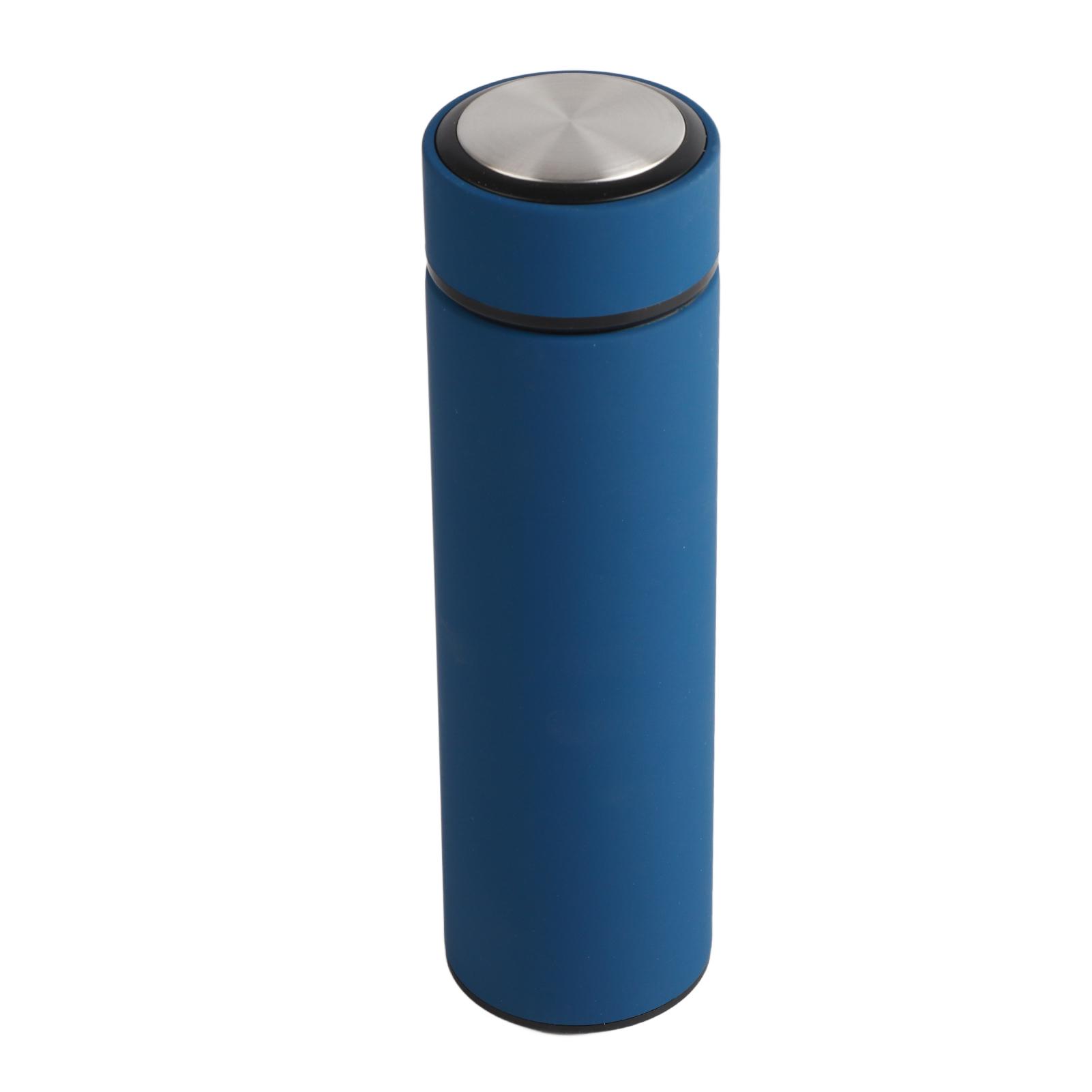 Edelstahl Wasser Tassen Tee Tassen Vakuum Flasche Büro (Dunkelblau 500ML) navy blau