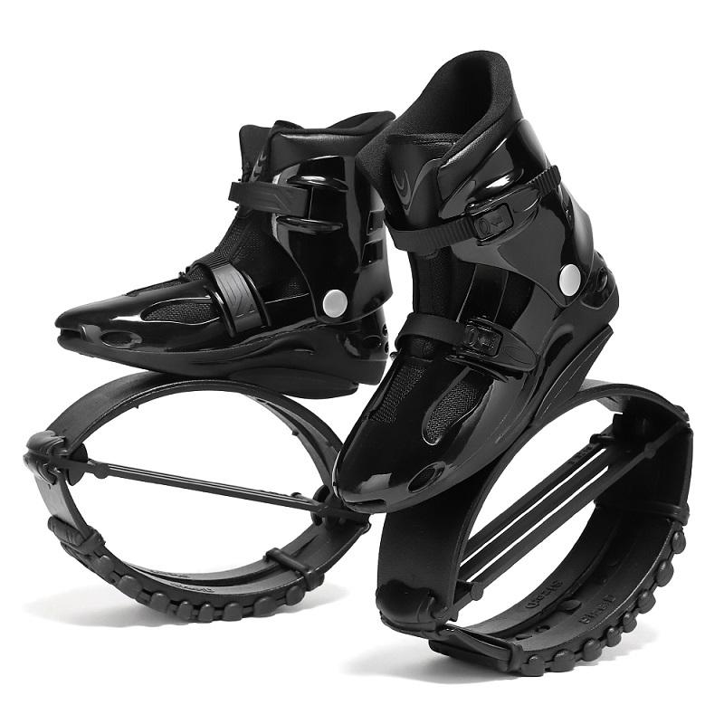 Springschuhe, körperformende Trainingsstiefel, springende Sport-Fitness-Känguru-Rebound-Schuhe für Erwachsene, Bodybuilding XL 39-41 schwarz