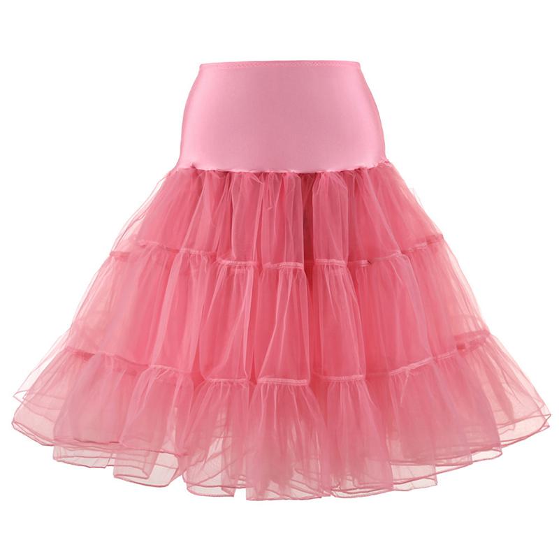 Frauen Cosplay Petticoat Rockabilly Kleid Braut Unterrock Tutu Hochzeit Krinoline 50er Jahre Rockabilly