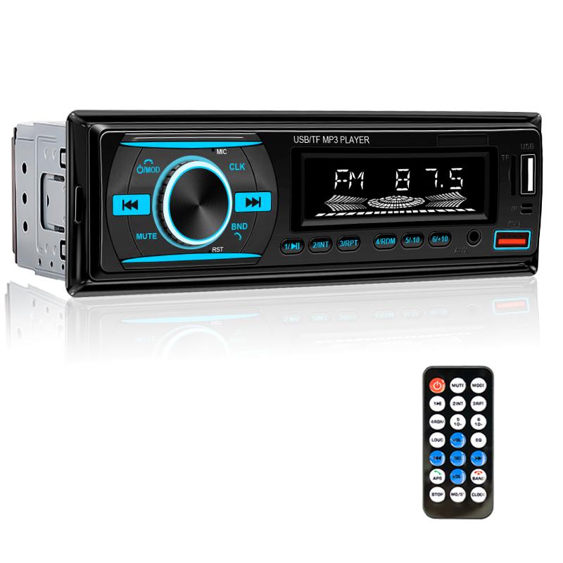 Autoradio 1 Din FM Audio Musik USB / SD Bluetooth Stereo MP3 Player 12V Radio Only