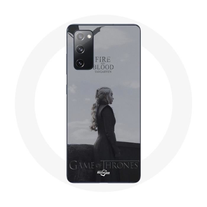 Hülle für Samsung Galaxy S20 FE Game of Thrones Staffel 8 Daenerys Targaryen Fire and Blood Game of Thrones Logo Grau