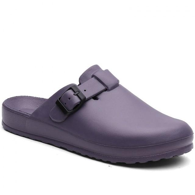 Krankenhaus-medizinische Hausschuhe für Damen, Krankenschwester-Clogs, Arzt-medizinische Schuhe, Krankenpflege-Clogs, rutschfeste EVA-Schuhe, Spezialist für die Arbeit 44 violett
