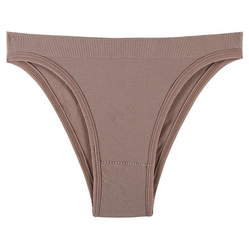 Nahtlose Damenunterwäsche mit T-Rücken und niedrigem Bund - Sexy, Elastisch, Bequem, Einfarbig, Große Größe L