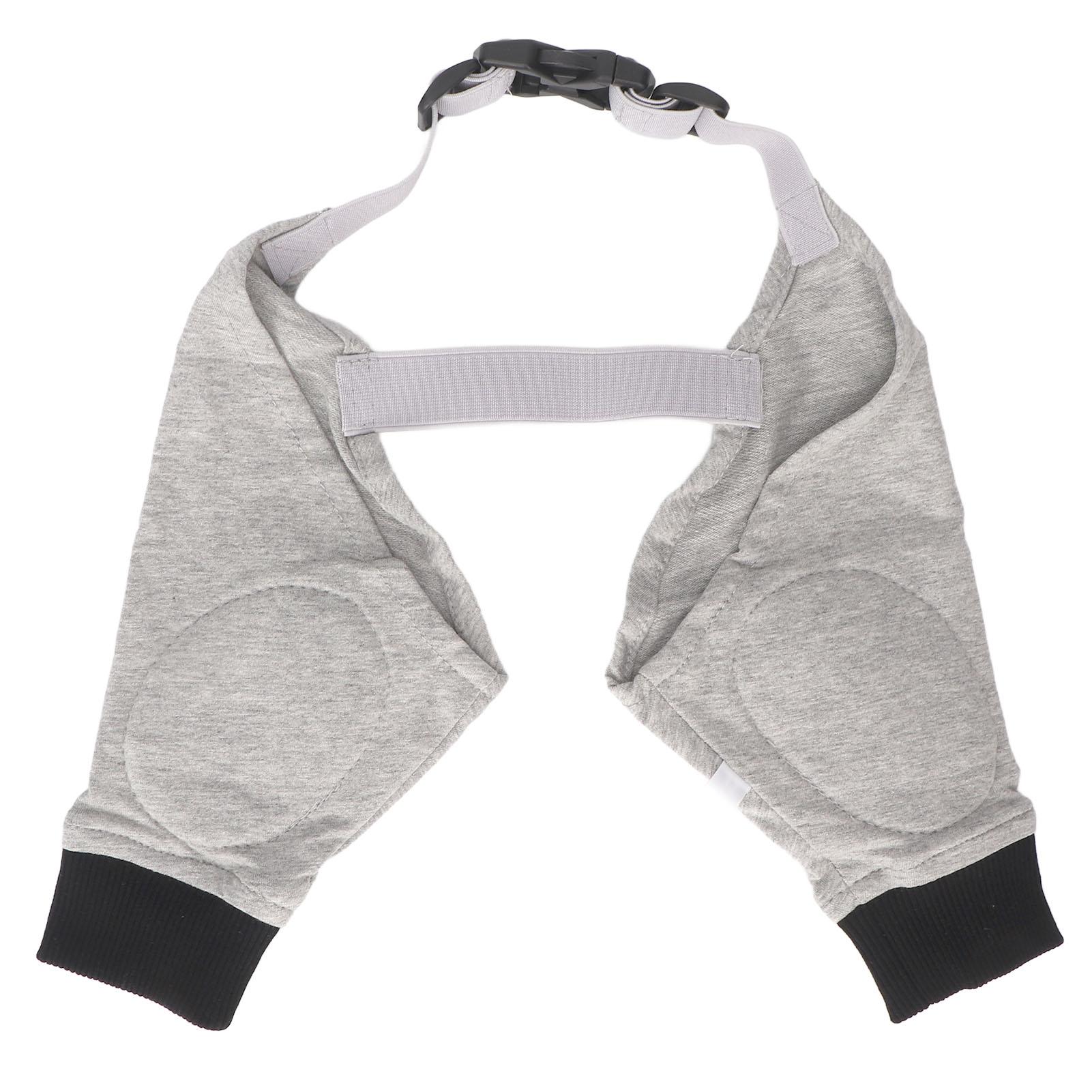 Hunde Ellenbogenschoner Gelenkwärmend Atmungsaktiv Verstellbar Hunde Vorderbeinmanschette für Hunde Welpen Grau M